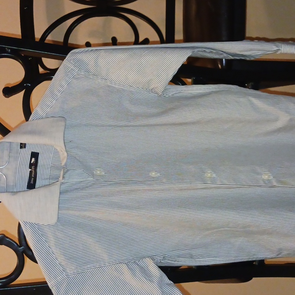 Size8 STRIPE BUTTON UP - Picture 3 of 3